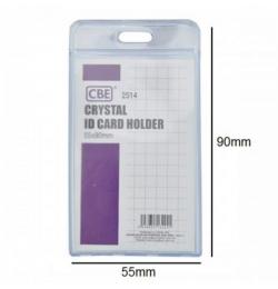 CBE 2514 SOFT BADGE / CARD HOLDER (CRYSTAL) (5 Pcs/Packet)